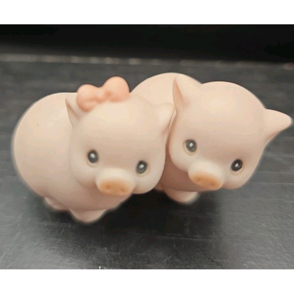 Precious Moments pair of Pigs Figurine ~ Noah's Ark  Two by Two  530085 !